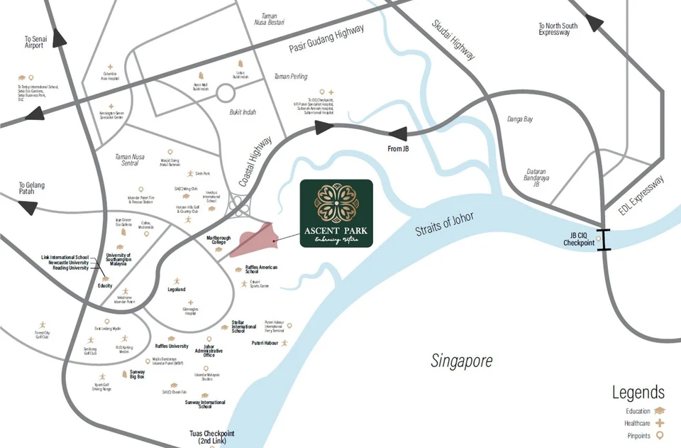 Official Ascent Park location map