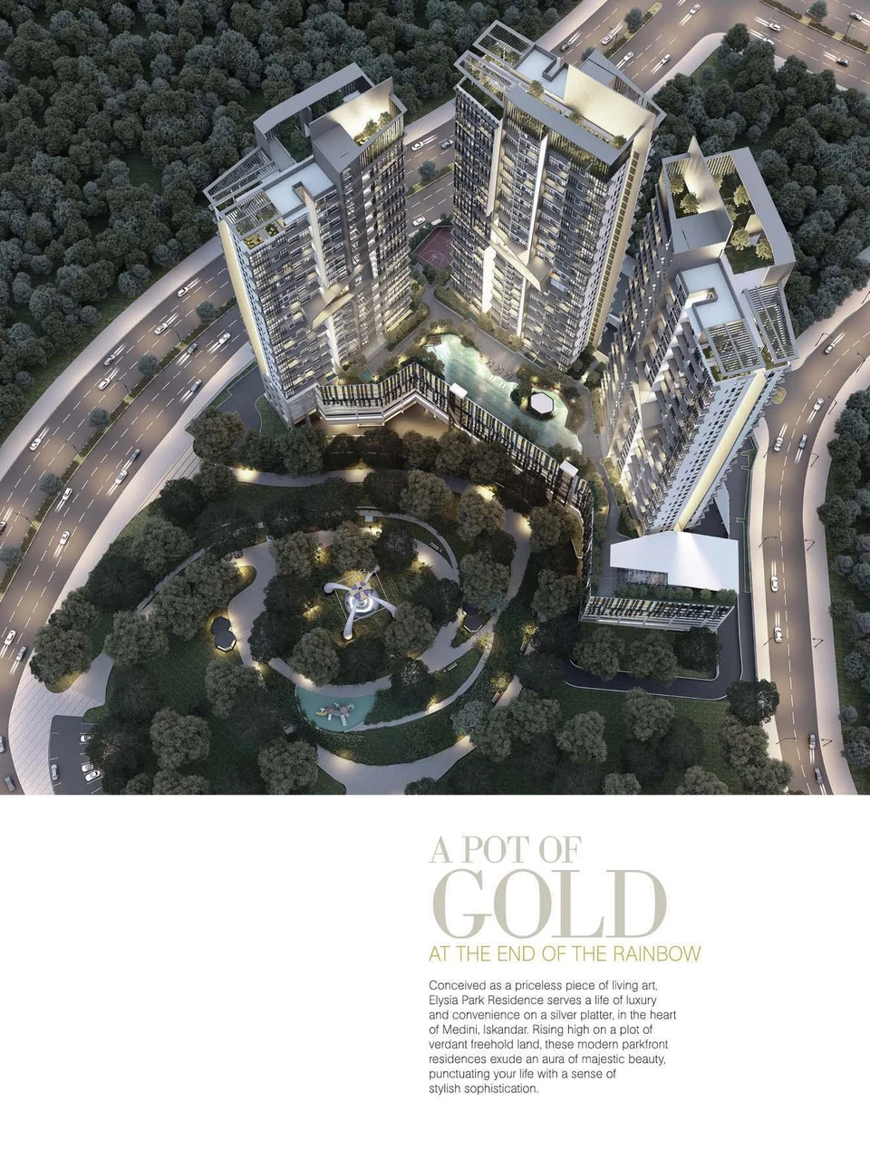 Elysia Park Residence aerial development illustration