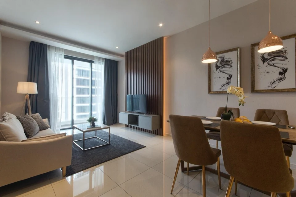 Tower 2 · Fully furnished presentation · Living space