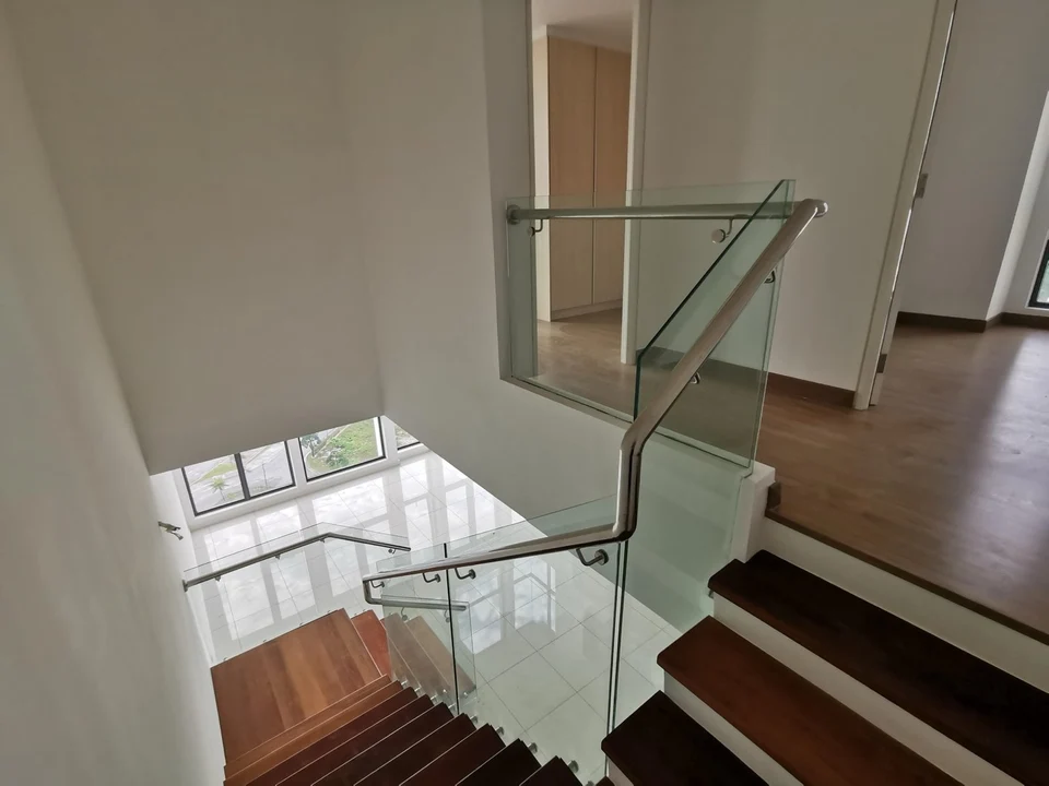 Tower 3 · Actual partially furnished interiors · Duplex staircase