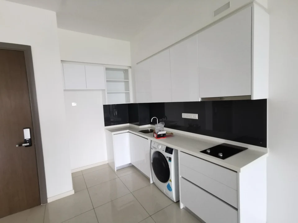 Tower 3 · Actual partially furnished interiors · Two-bedroom kitchen