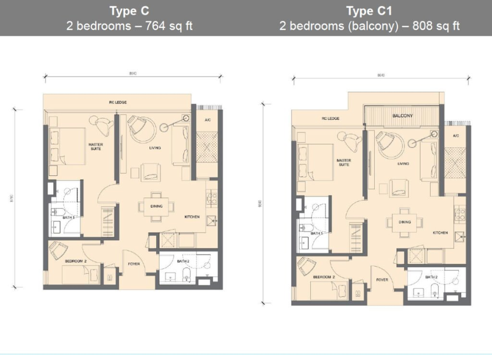 Type C / C1 Grand Medini floor plan