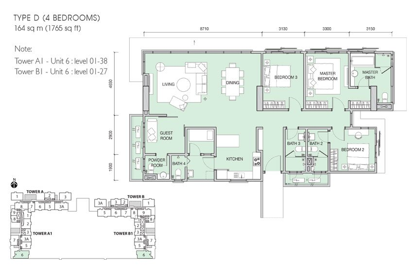 Type D Iskandar Residences floor plan