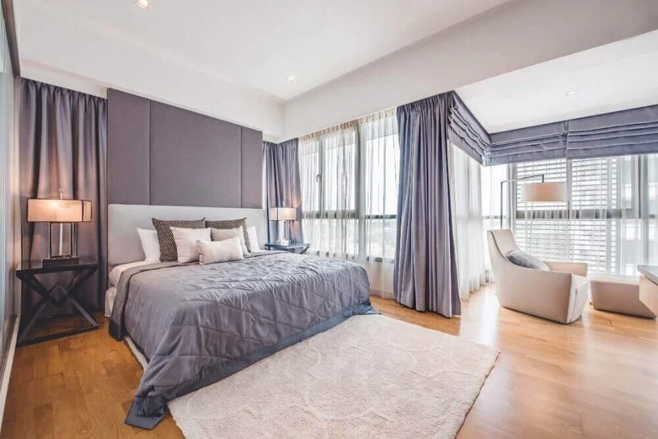 Iskandar Residences bedroom interior with corner windows