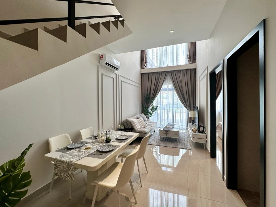Type E · 861 sq. ft. Duplex · Show-unit interior