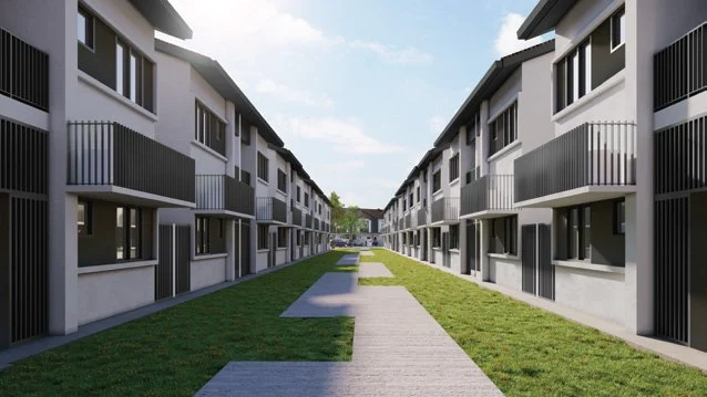 Landscaped backlane garden at Wawari West Park Homes