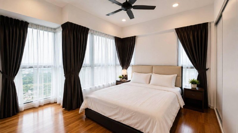 Iskandar Residences — Bedroom with windows